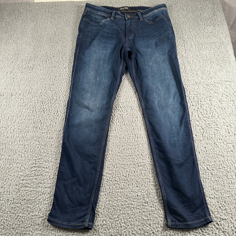 DU/ER L2X Slim Fit Dark‎ Wash Denim Jeans Mens 33x32Comfort Stretch